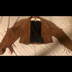 VINTAGE (80s) FRINGE LEATHER JACKET📿